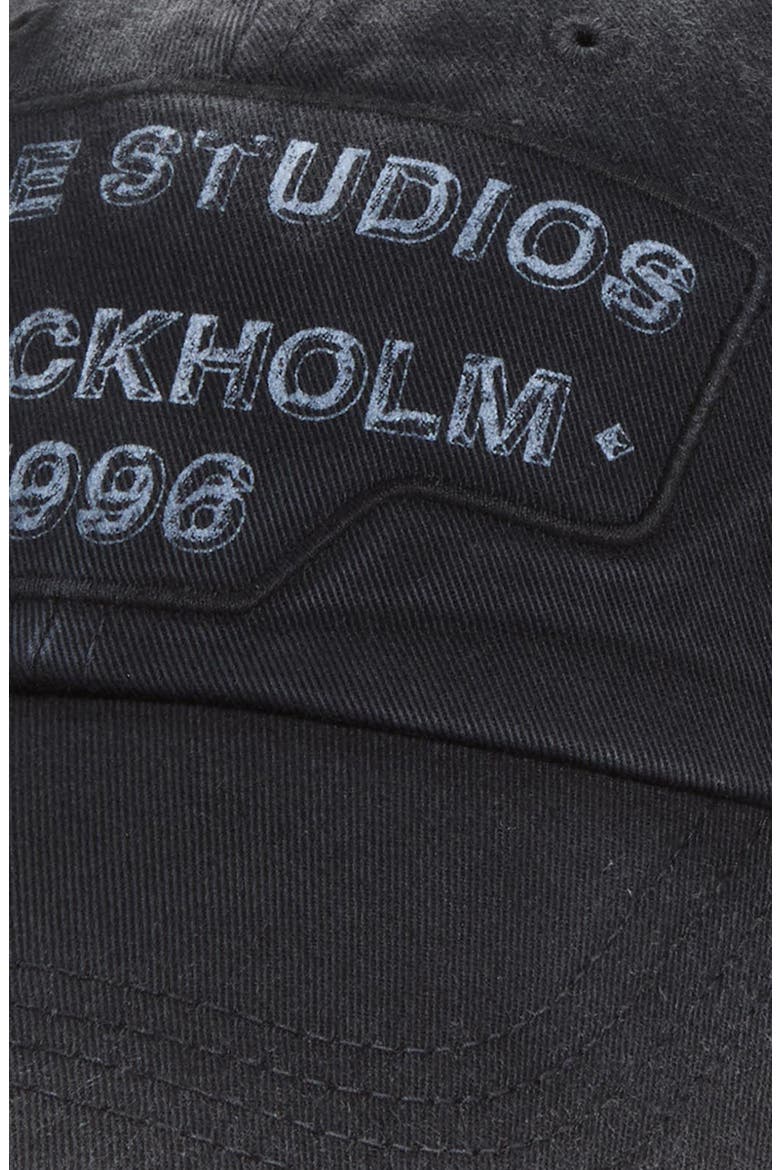 Cuddy Logo Sunkissed Organic Cotton Twill Adjustable Baseball Cap, Alternate, color, BLACK