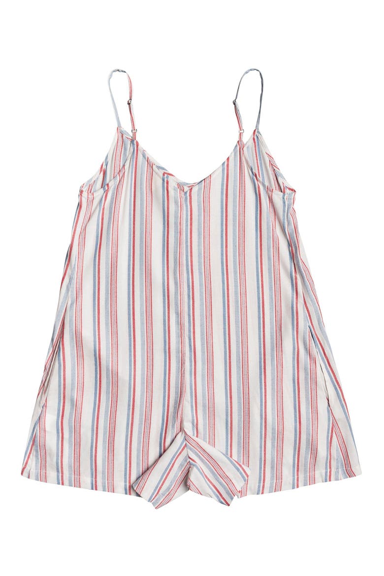 Coconut Sunshine Stripe Romper, Alternate, color, BLUE HEAVEN STARS STRIPES