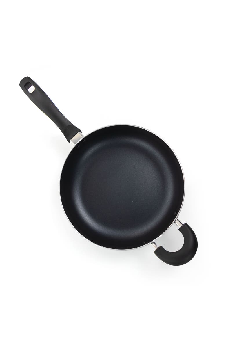 OSTER Clairborne 10.25 Inch Aluminum Sauté Pan with Lid, Alternate, color, Charcoal Grey
