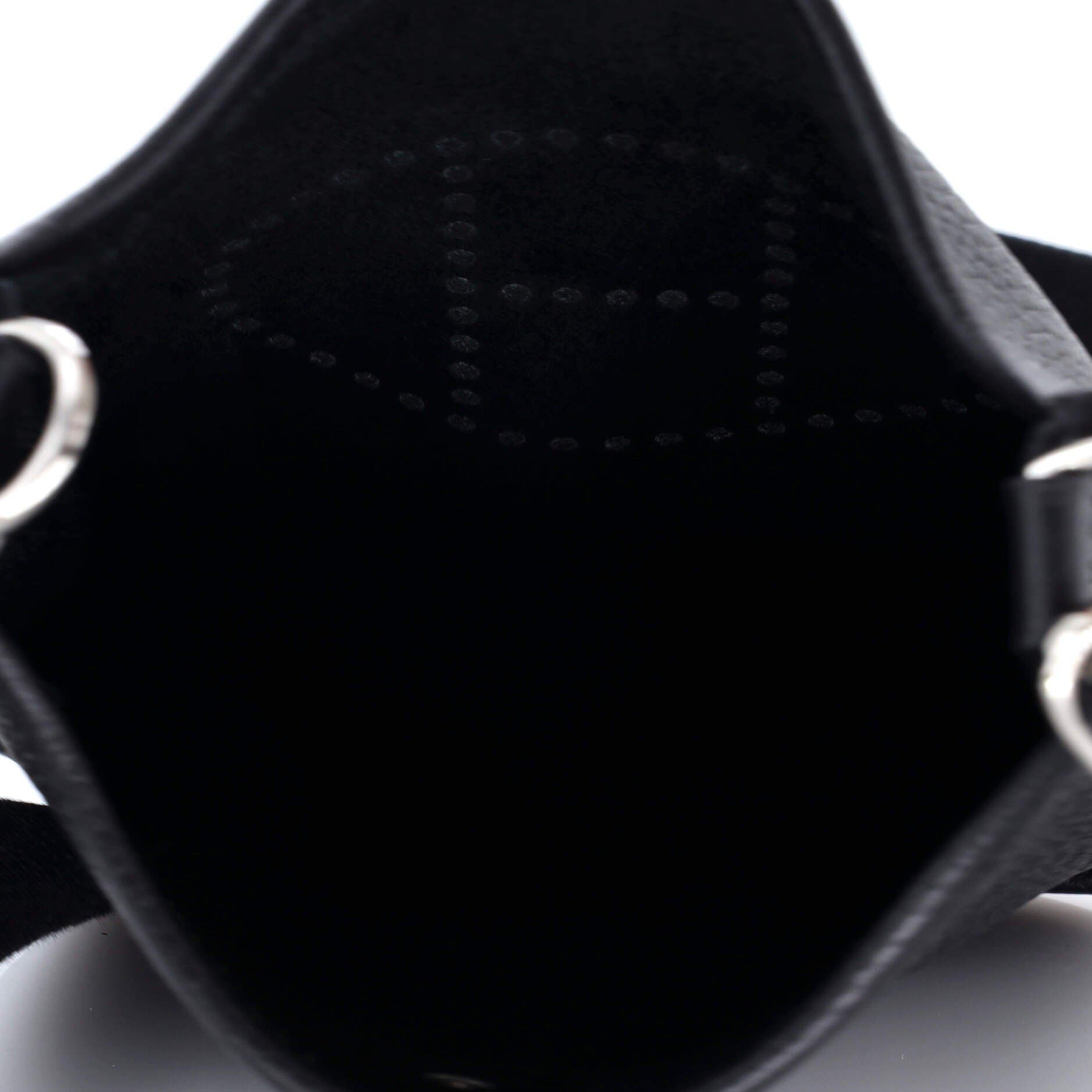 Pre-Owned Hermes Evelyne Bag Gen III Clemence TPM, Alternate, color, Noir