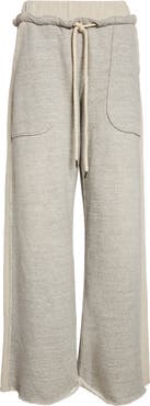 R13 Side Insert Wide Leg Cotton Sweatpants