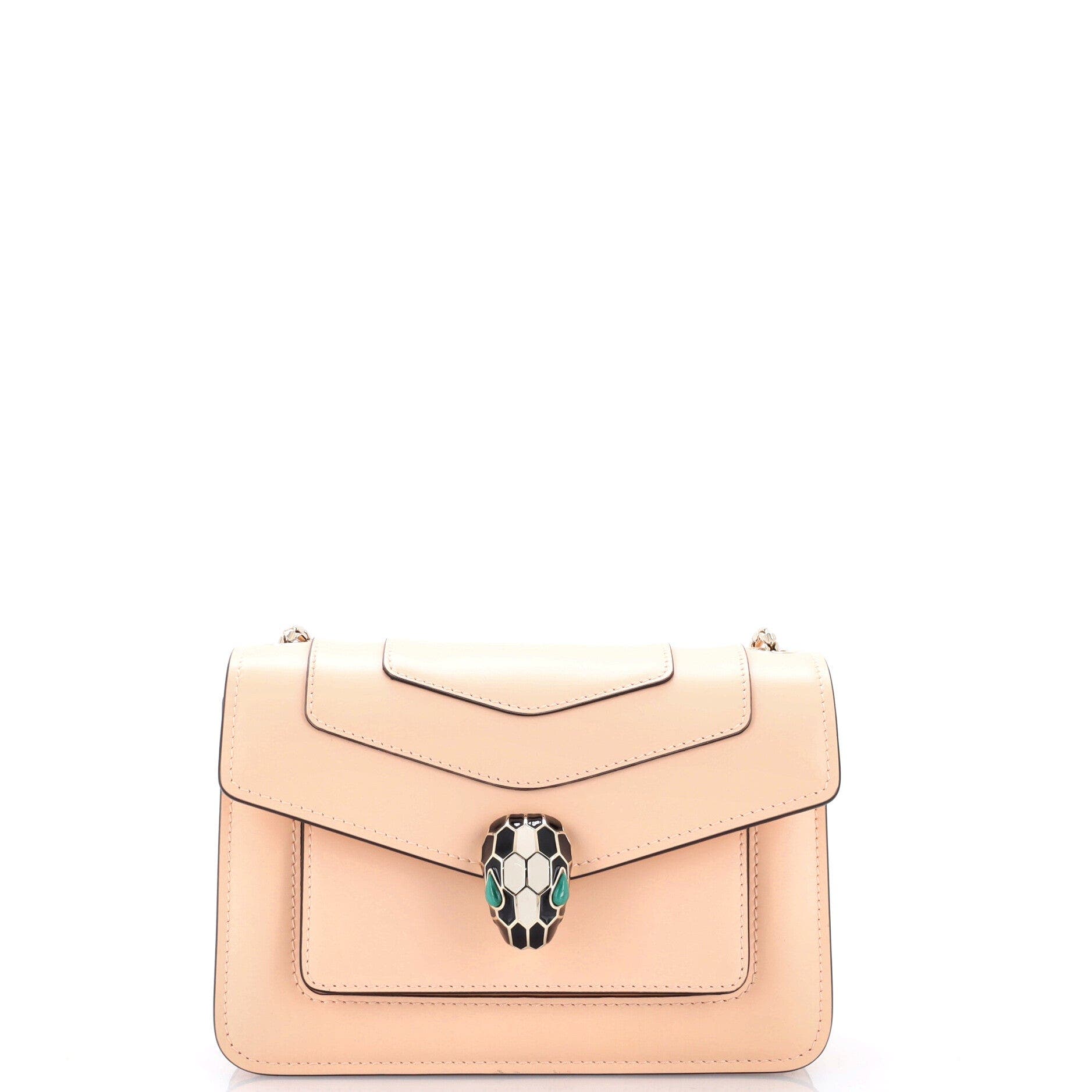 Serpenti Forever Shoulder Bag Leather Mini, Main, color, White