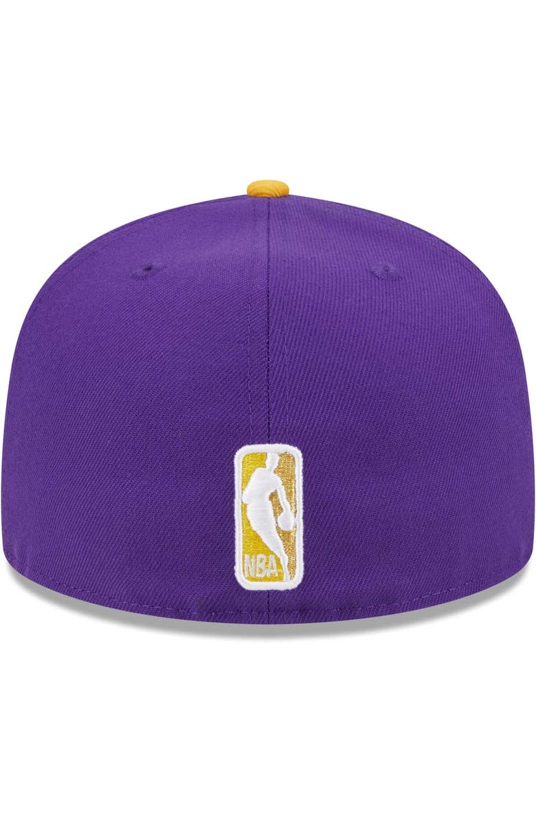 New Era Men's New Era Purple/Gold Los Angeles Lakers Gameday Gold Pop Stars 59FIFTY Fitted Hat, Alternate, color, Purple
