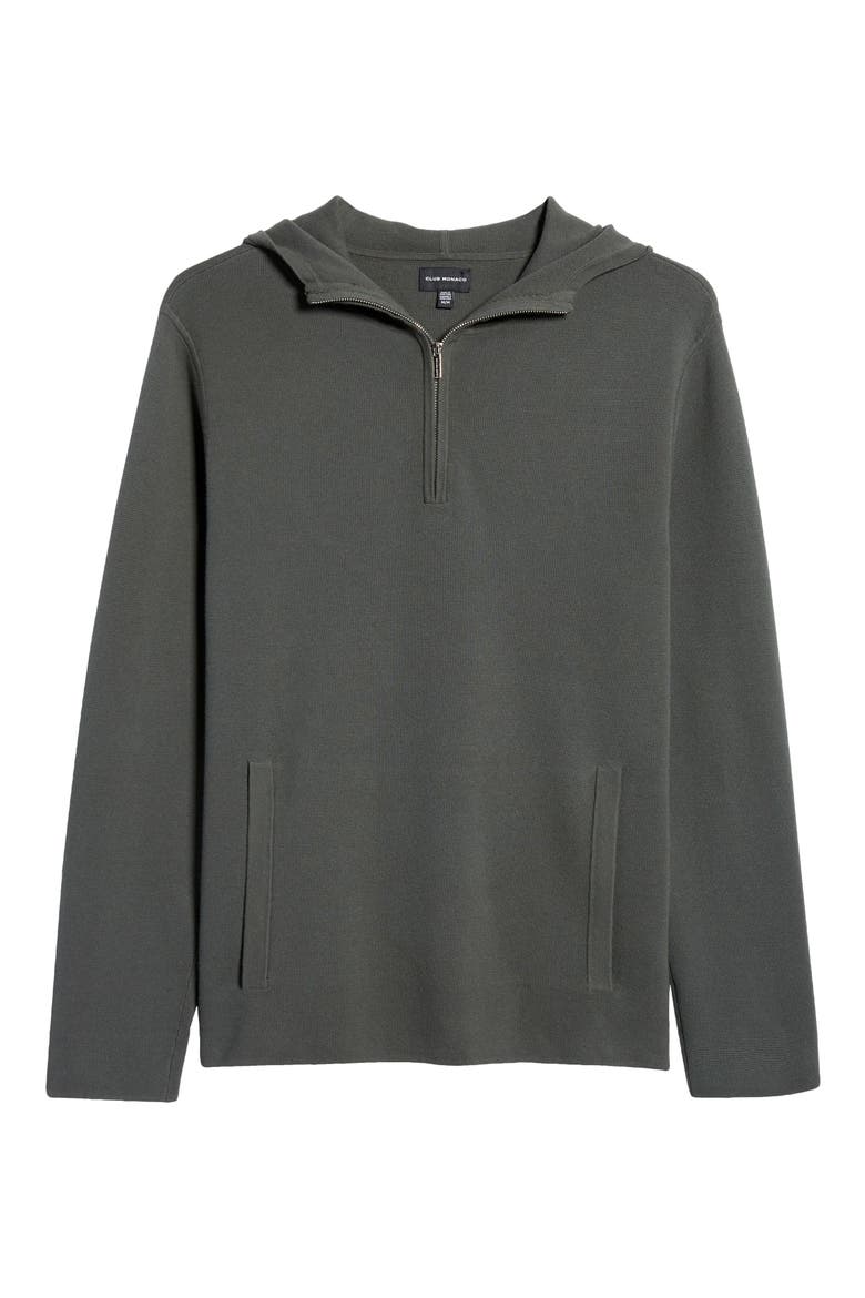 Quarter Zip Hoodie, Alternate, color, DARK GREY