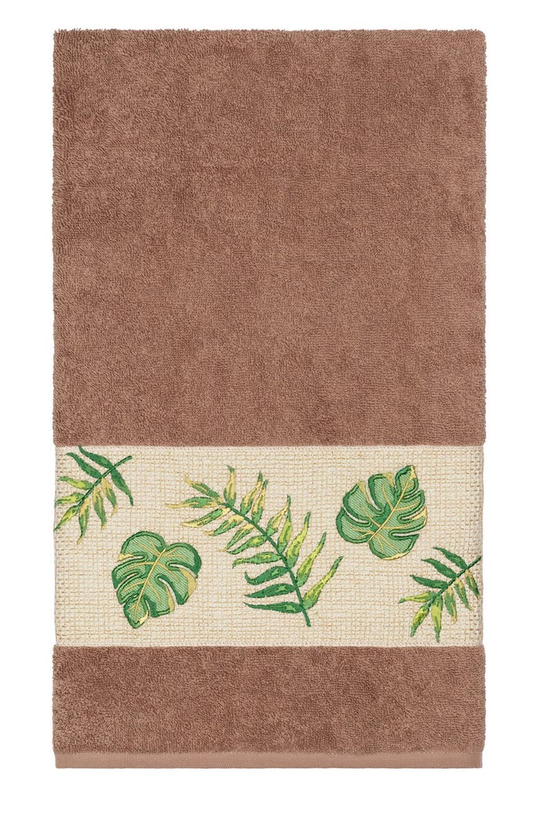 Linum Home Textiles Zoe 3-Piece Embellished Towel - Latte, Alternate, color, Latte