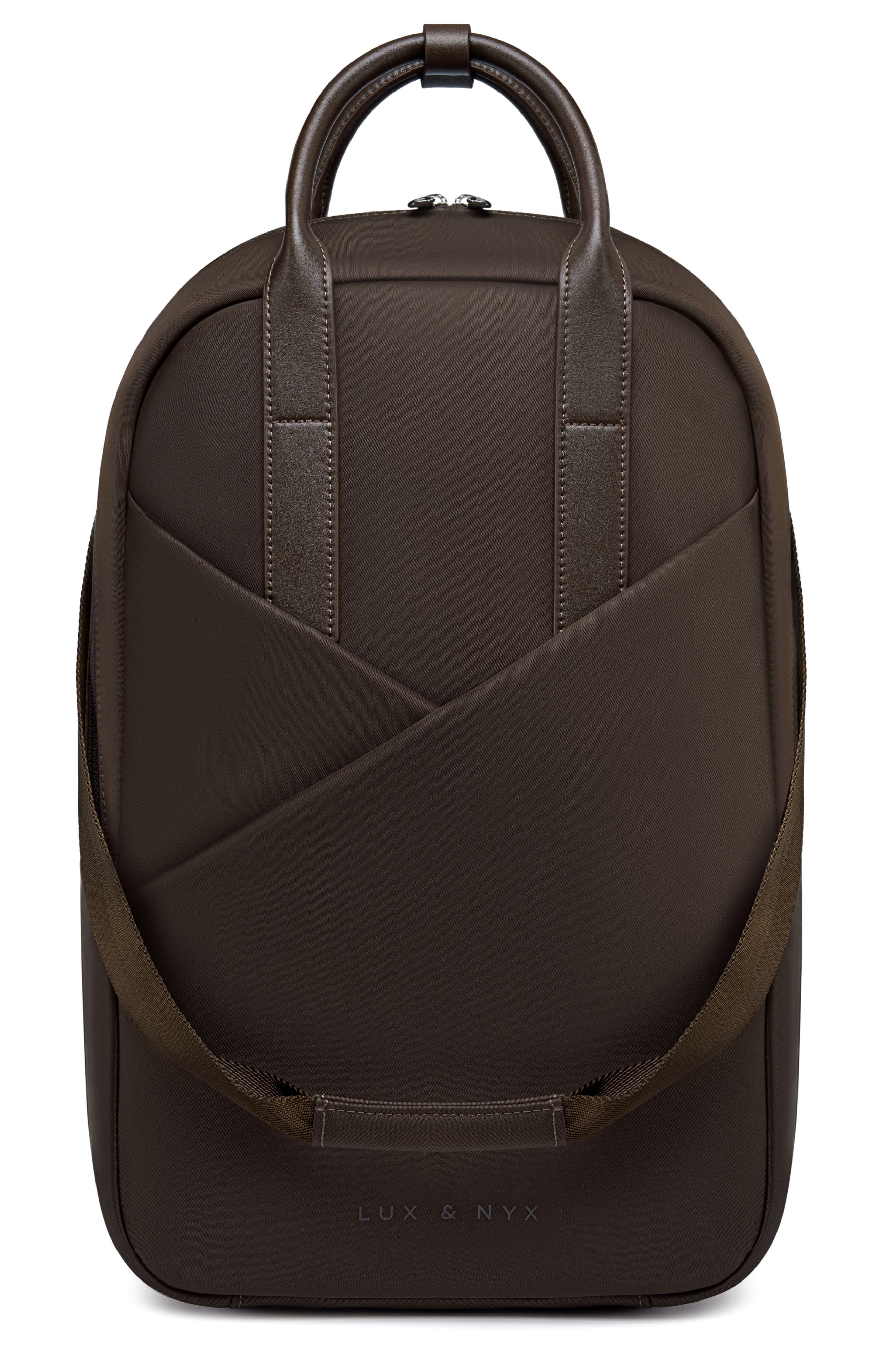 Slim Origami Convertible Laptop Backpack & Shoulder Bag Briefcase, Main, color, Espresso