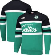 Mitchell & Ness Men's Mitchell & Ness Kelly Green/Black Boston Celtics Hardwood Classics Vintage Logo Head Coach Pullover Sweatshirt
