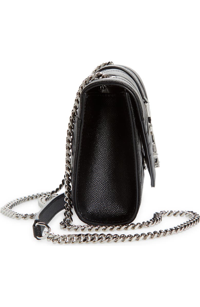 Saint Laurent Small Envelope Calfskin Leather Shoulder Bag, Alternate, color,