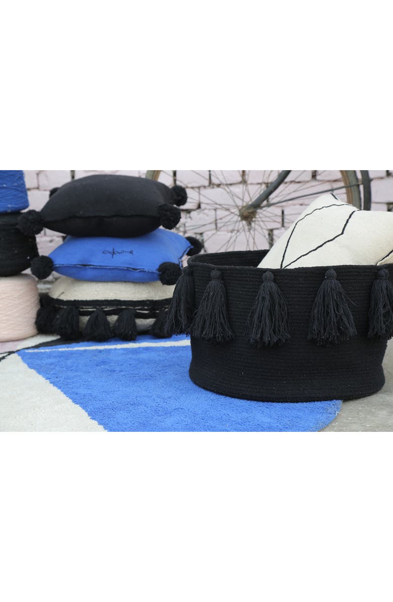 Lorena Canals Tassel Basket, Alternate, color, 