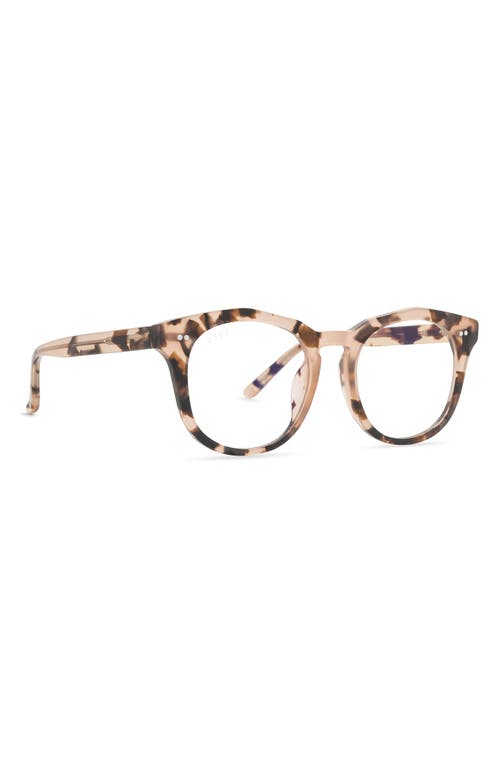 Diff 50mm Small Round Optical Glasses In Himalayan Tort/clear