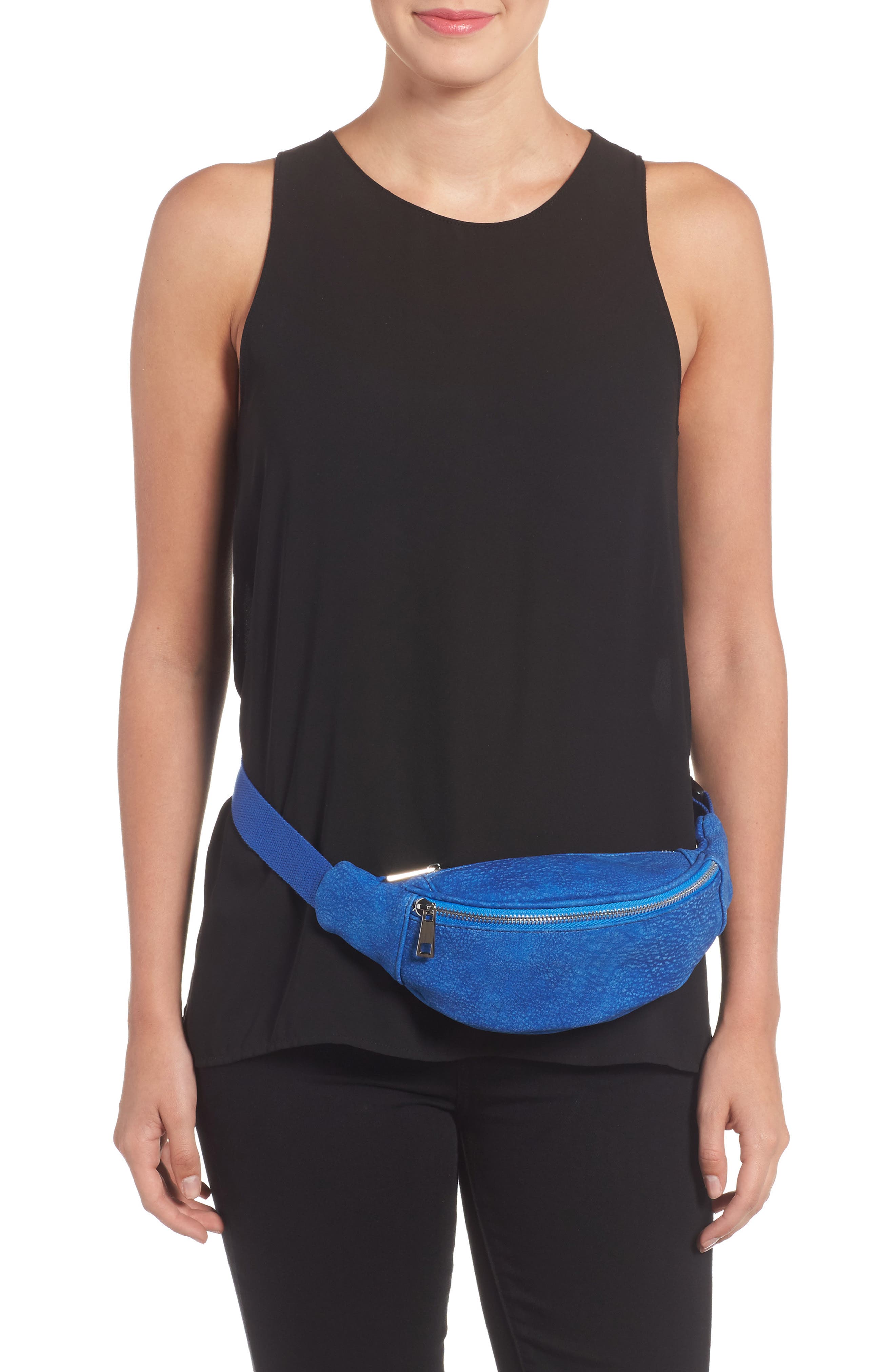 Street Level Faux Leather Belt Bag, Alternate, color, 