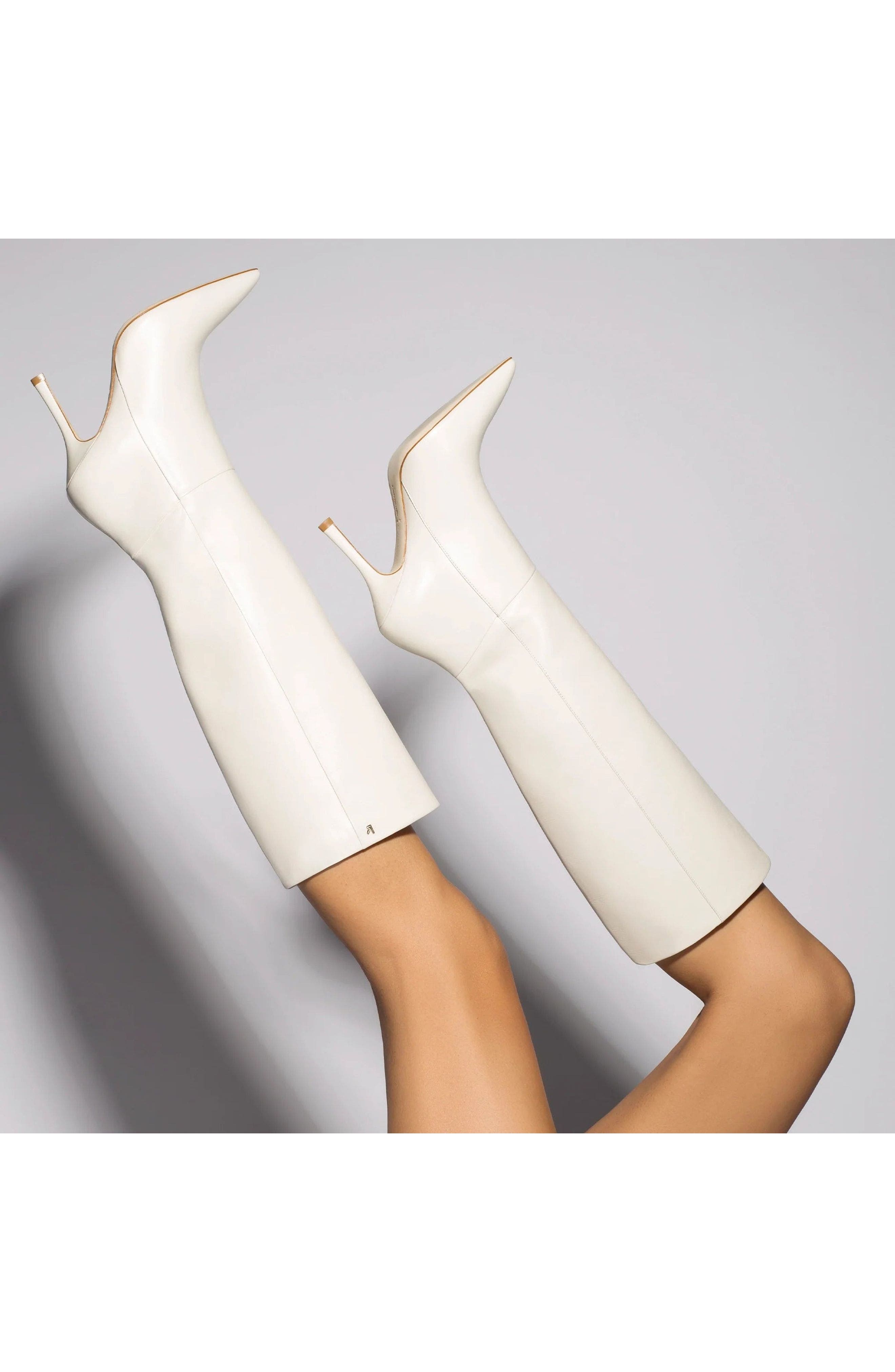 Larroudé Kate Boot, Alternate, color, Ivory