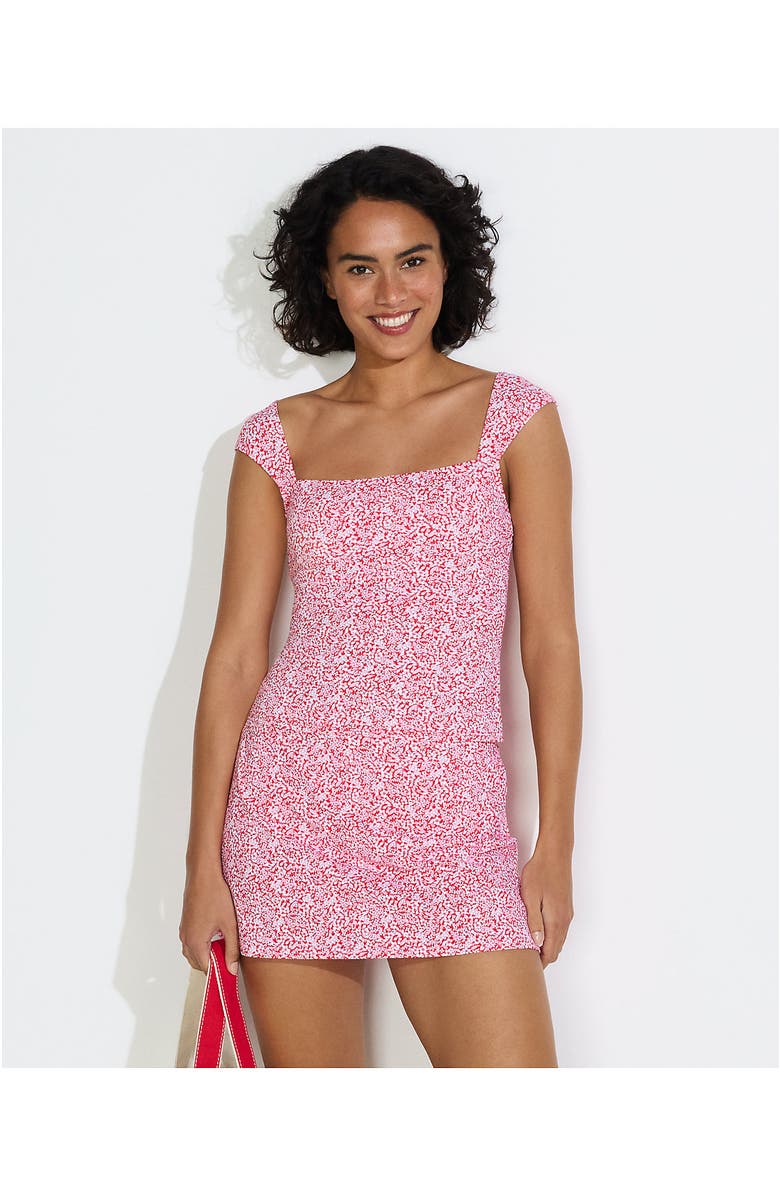 Lands' End D-Cup Square Neck Underwire Tankini Top, Alternate, color, 