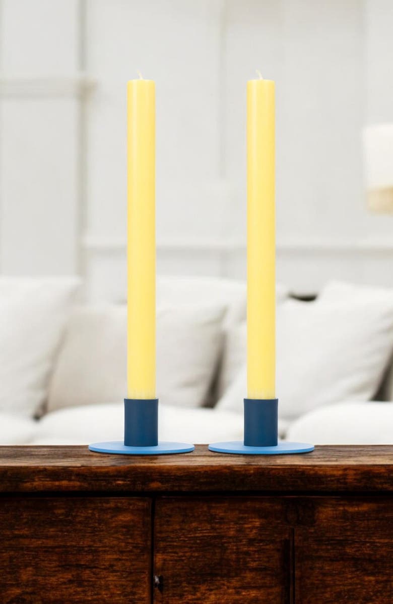 BRITISH COLOUR STANDARD Small Two Tone Candle Holder, Alternate, color, Blue