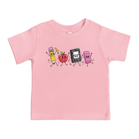 School Icons Stick Figures Short Sleeve T-Shirt Toddler