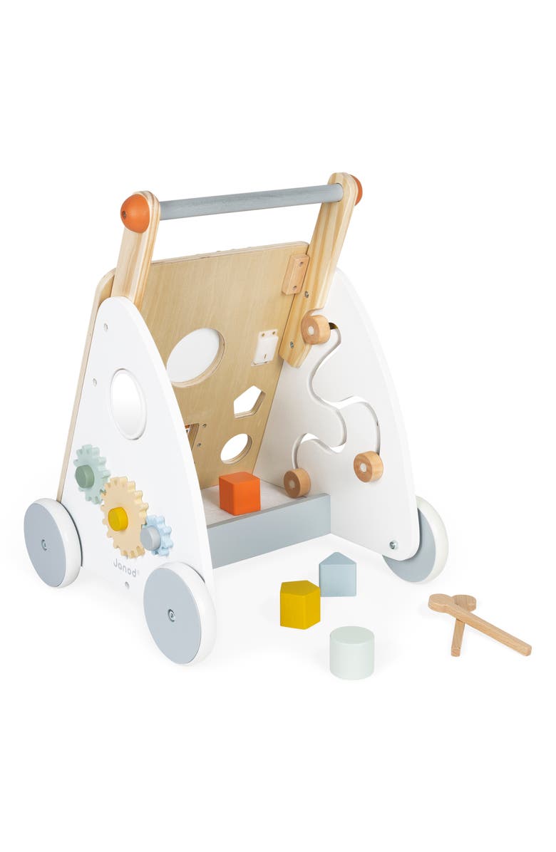 Janod Sweet Cocoon Multi-Activity Walker, Alternate, color, Blue