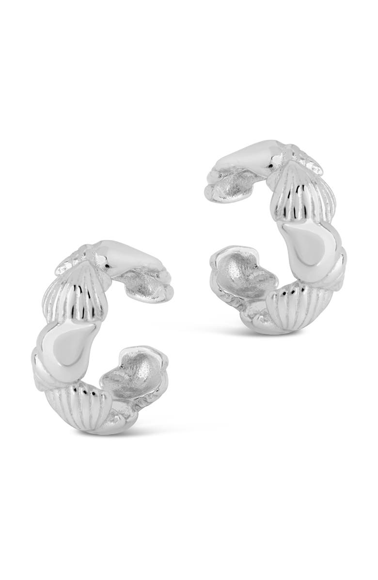 Sterling Forever Cali Ear Cuffs, Alternate, color, Silver