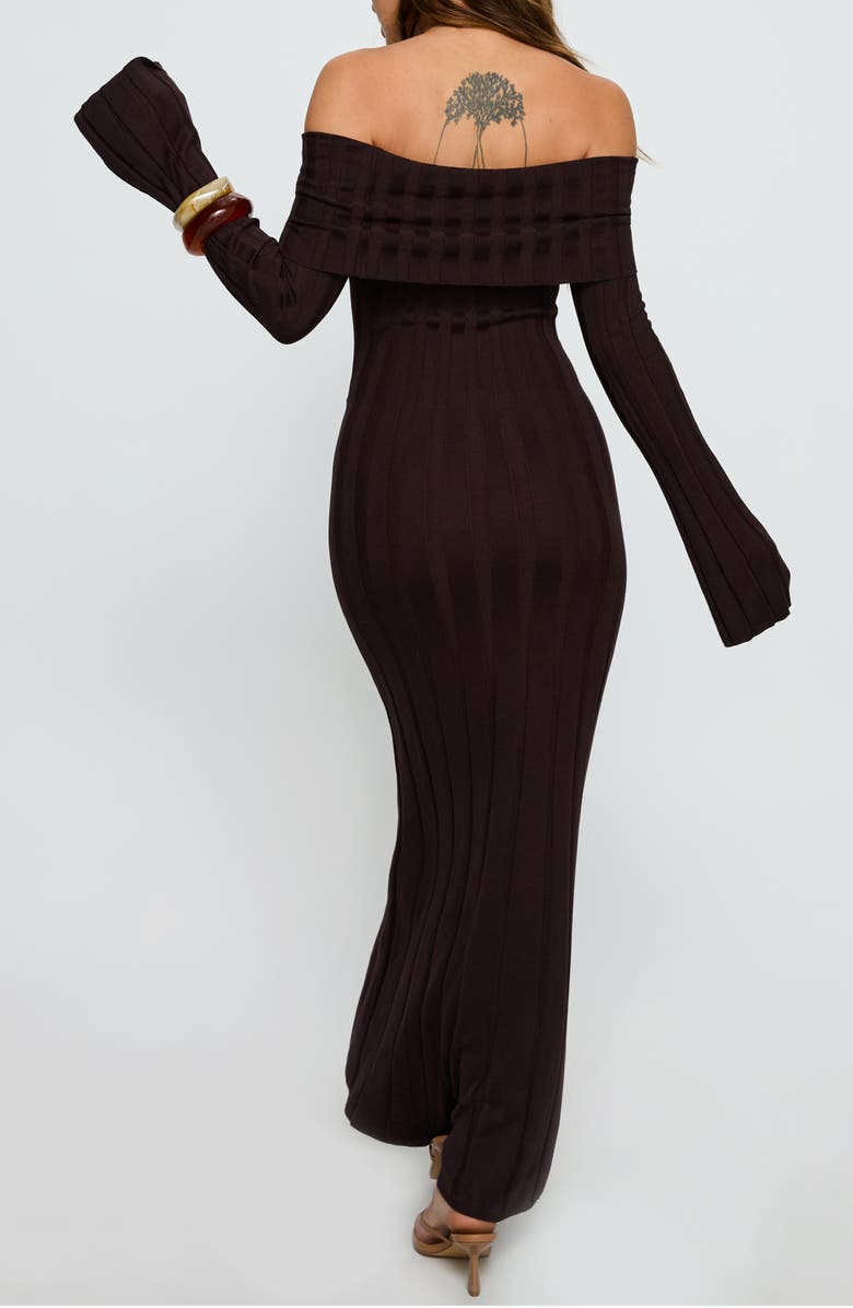 Princess Polly Ellouisa Long Sleeve Rib Knit Maxi Dress, Alternate, color, 