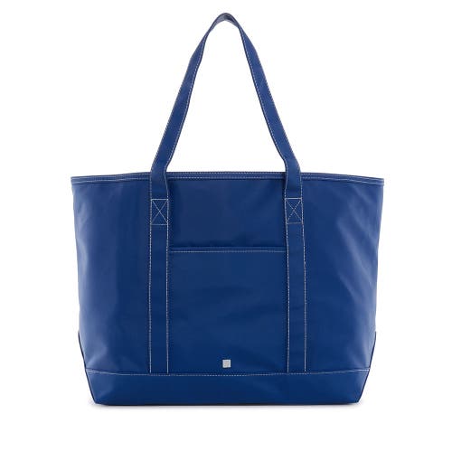 Trvl Design Bluebell Coated Canvas Maxi Tote In Blue