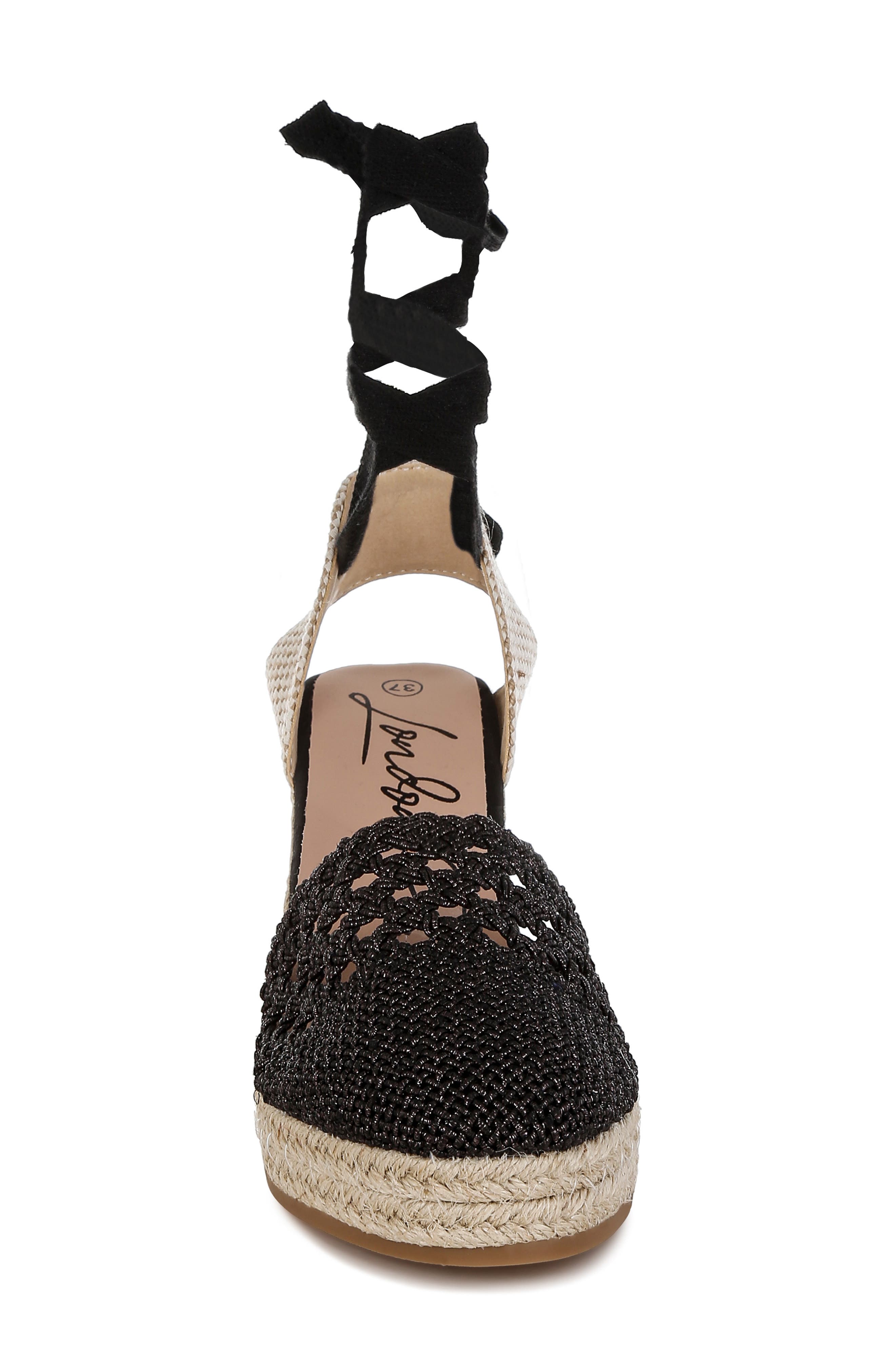 LONDON RAG Sea Breeze Espadrille Platform Wedge Pump, Alternate, color, Black