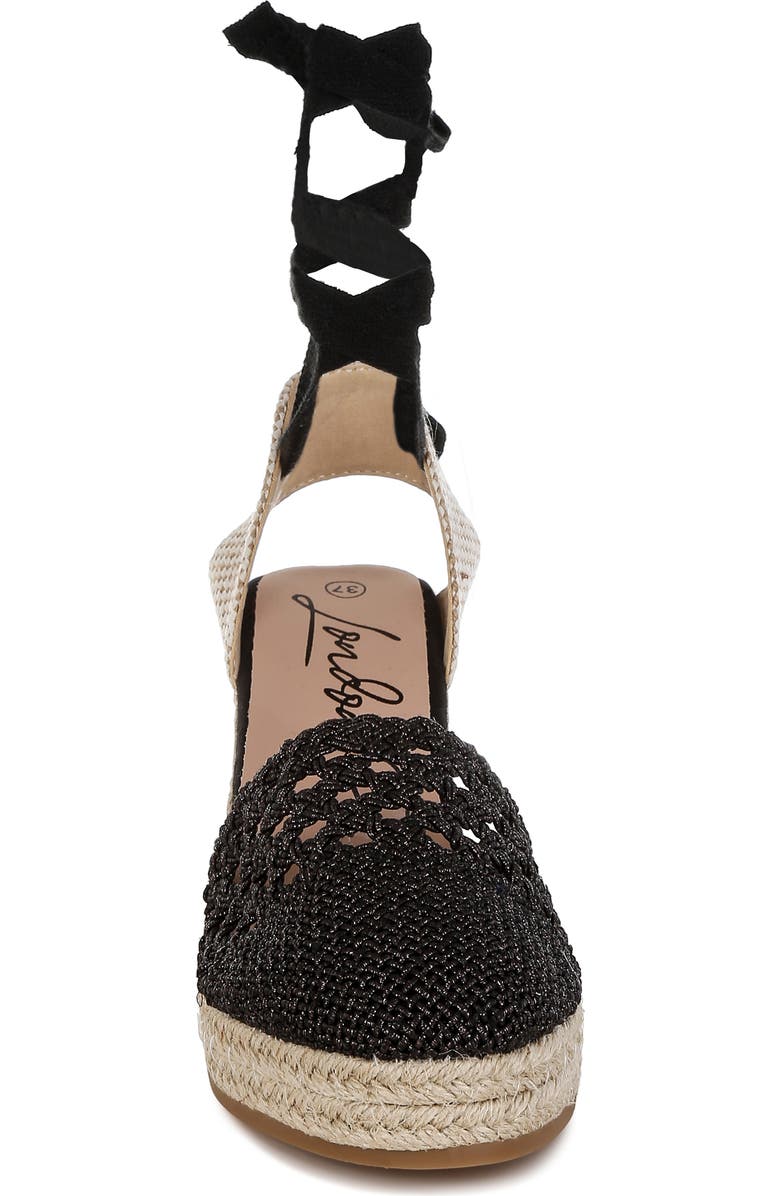 LONDON RAG Sea Breeze Espadrille Platform Wedge Pump, Alternate, color, Black