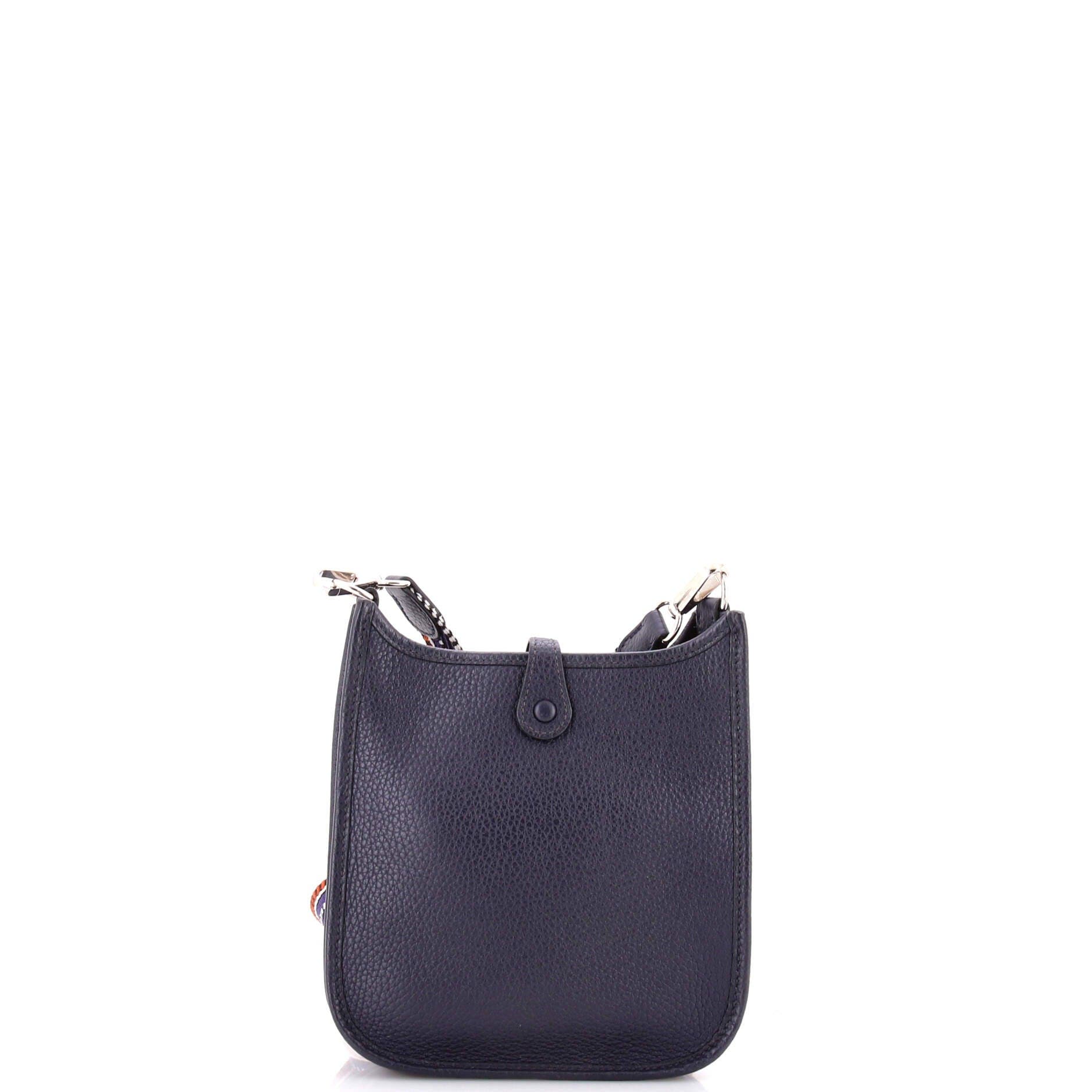 Pre-Owned Hermes Evelyne Bag Gen III Clemence TPM, Alternate, color, Bleu Nuit