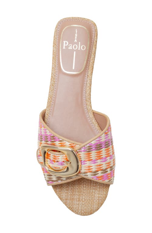 Shop Linea Paolo Leighton Slide Sandal In Coral Multi