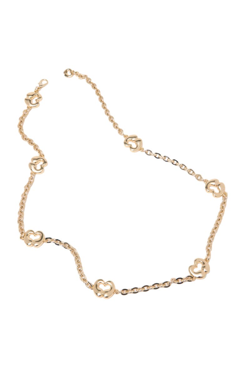 Chain belt with logo details, Alternate, color, Light gold