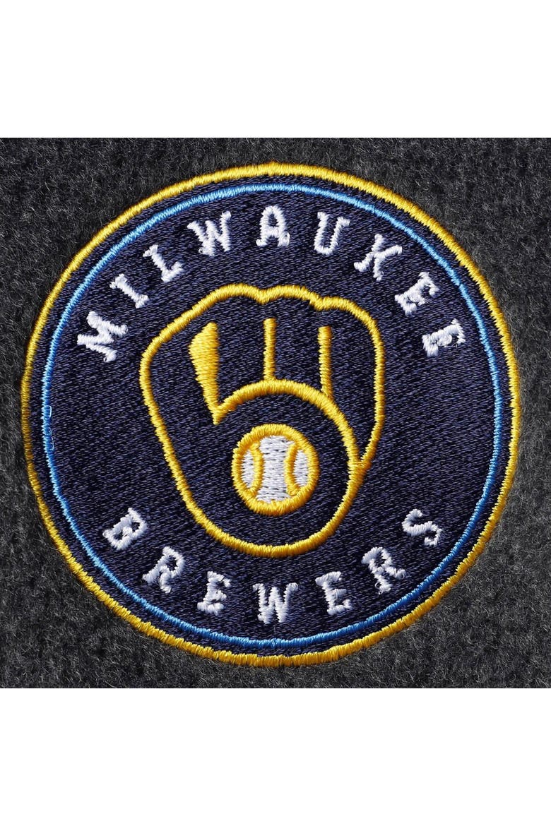 Men's Columbia Charcoal Milwaukee Brewers Full-Zip Flanker Jacket, Alternate, color, Charcoal