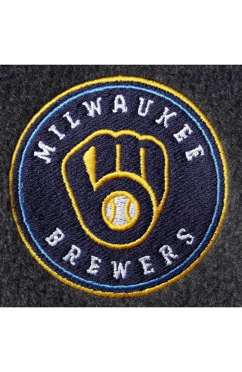 Columbia Men's Columbia Charcoal Milwaukee Brewers Full-Zip Flanker Jacket, Alternate, color,