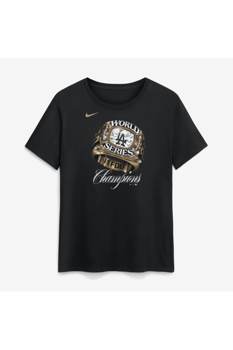 Women's Nike  Black Los Angeles Dodgers 2026 Gold Collection Graphic T-Shirt, Alternate, color, Black