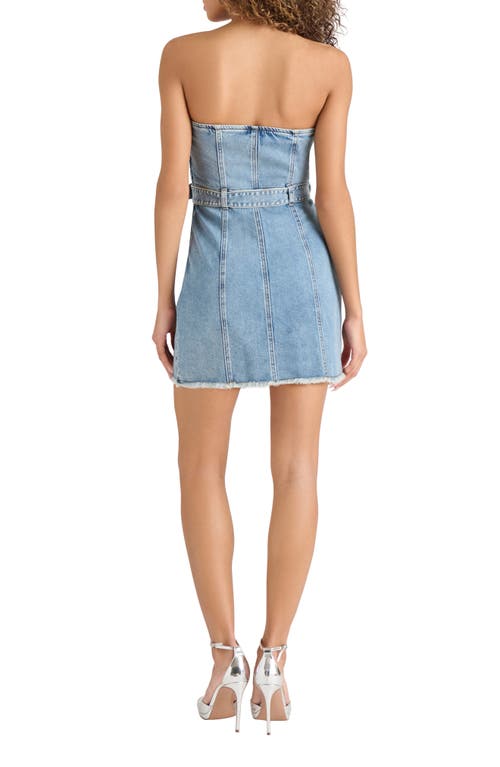 Steve Madden Matilda Belted Strapless Denim Minidress