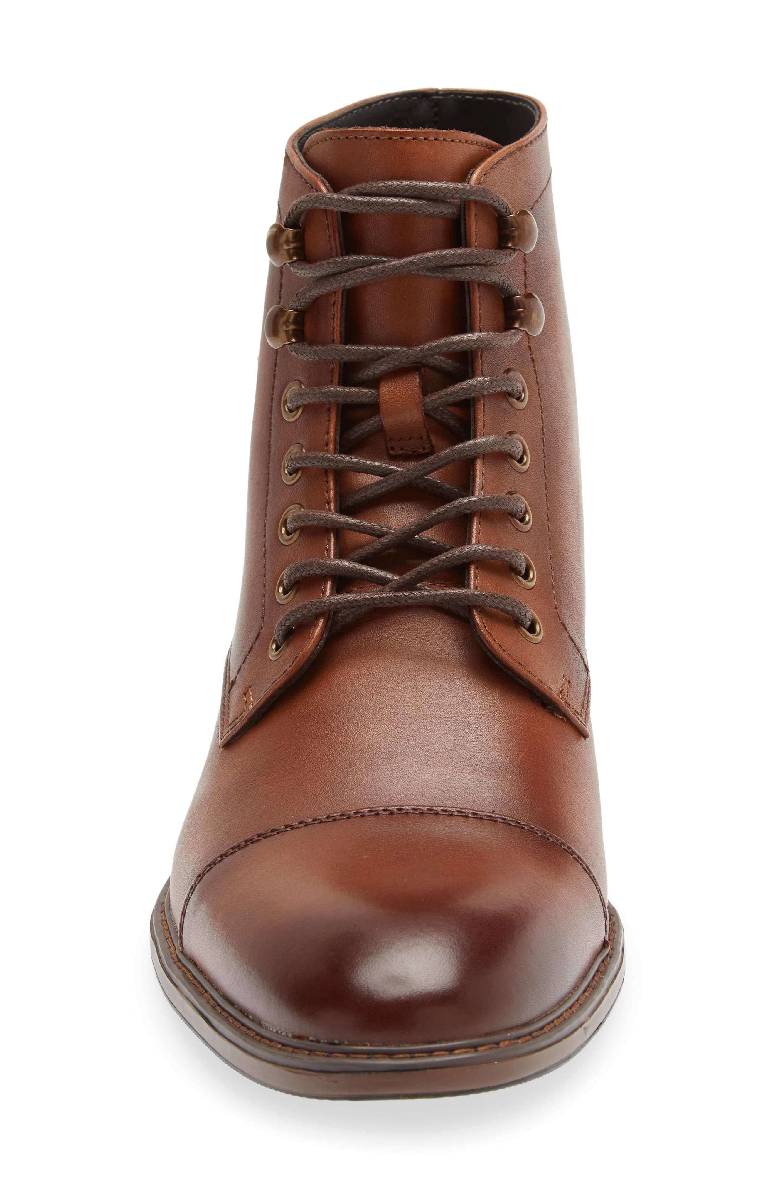 Haddon Cap Toe Boot, Alternate, color, BROWN