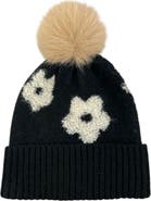 MARCUS ADLER Flower Pompom Beanie