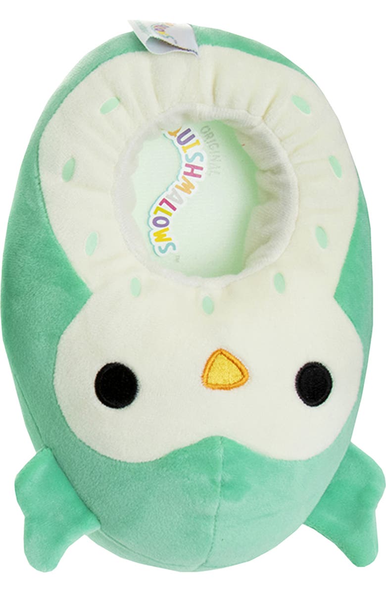 JOSMO Kids' Squishmallows Winston the Owl Plush Slipper, Alternate, color, Turquoise/ Cream
