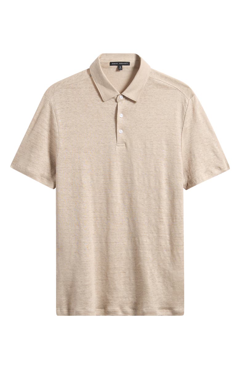 Robert Barakett Boyce Linen Polo, Alternate, color, Tan