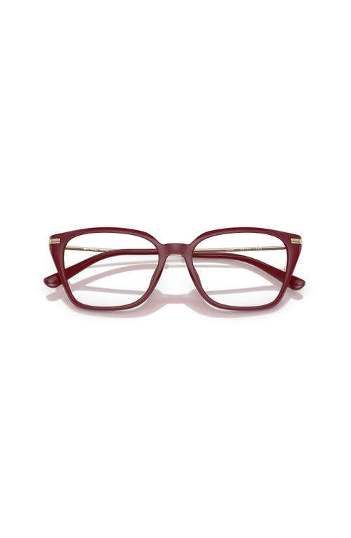 Michael Kors 54mm Rectangle Optical Glasses In Red