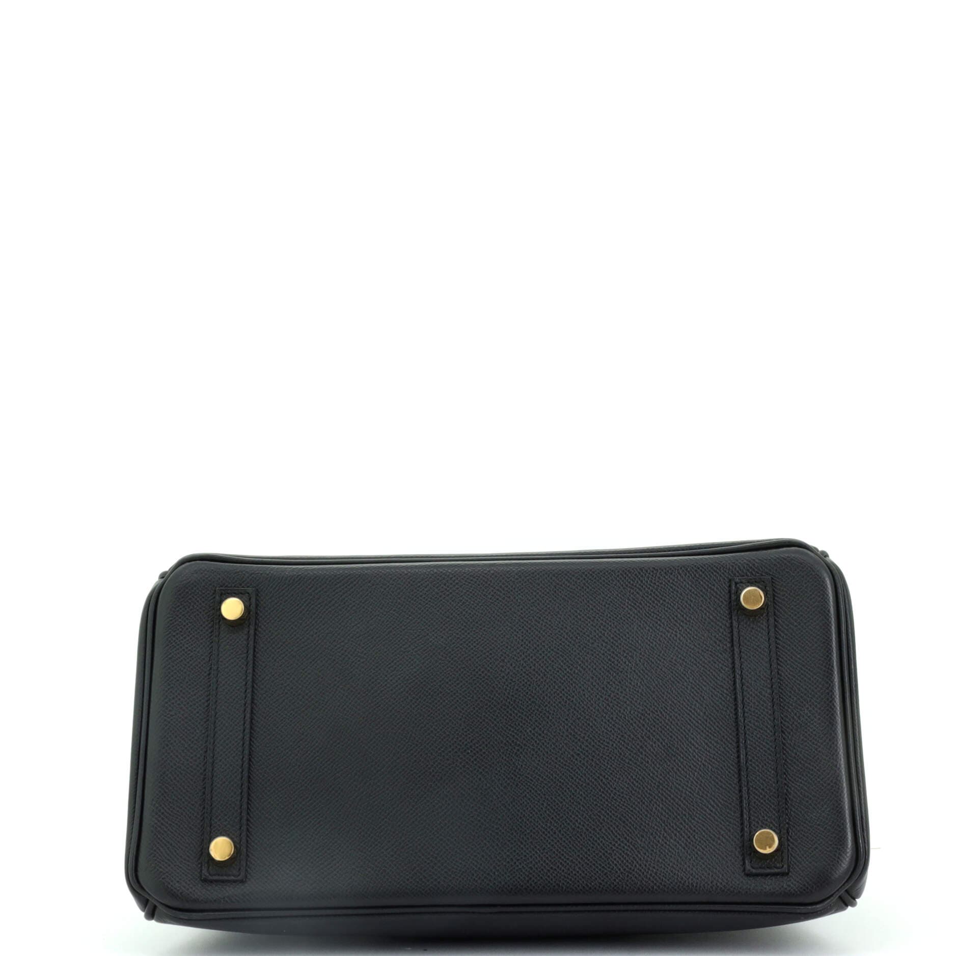 Pre-Owned Hermes Birkin Handbag Black Epsom with Gold Hardware 30, Alternate, color, 