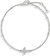 In Season Jewelry CZ Cross Satellite Women's Bracelet