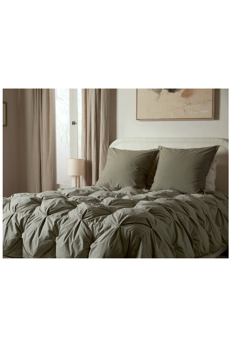 Organic Cotton Puff Comforter, Alternate, color, MOSS