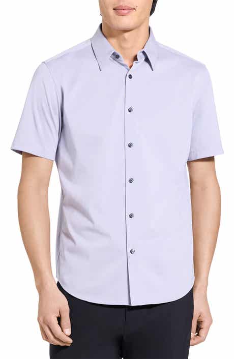 Irving Structure Knit Short Sleeve Button-Up Shirt
