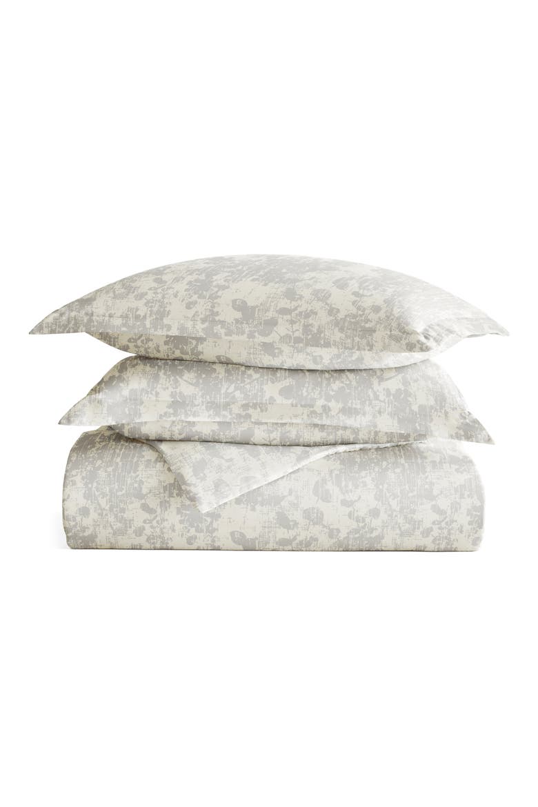 Patterned Duvet Set, Main, color, LIGHT GRAY