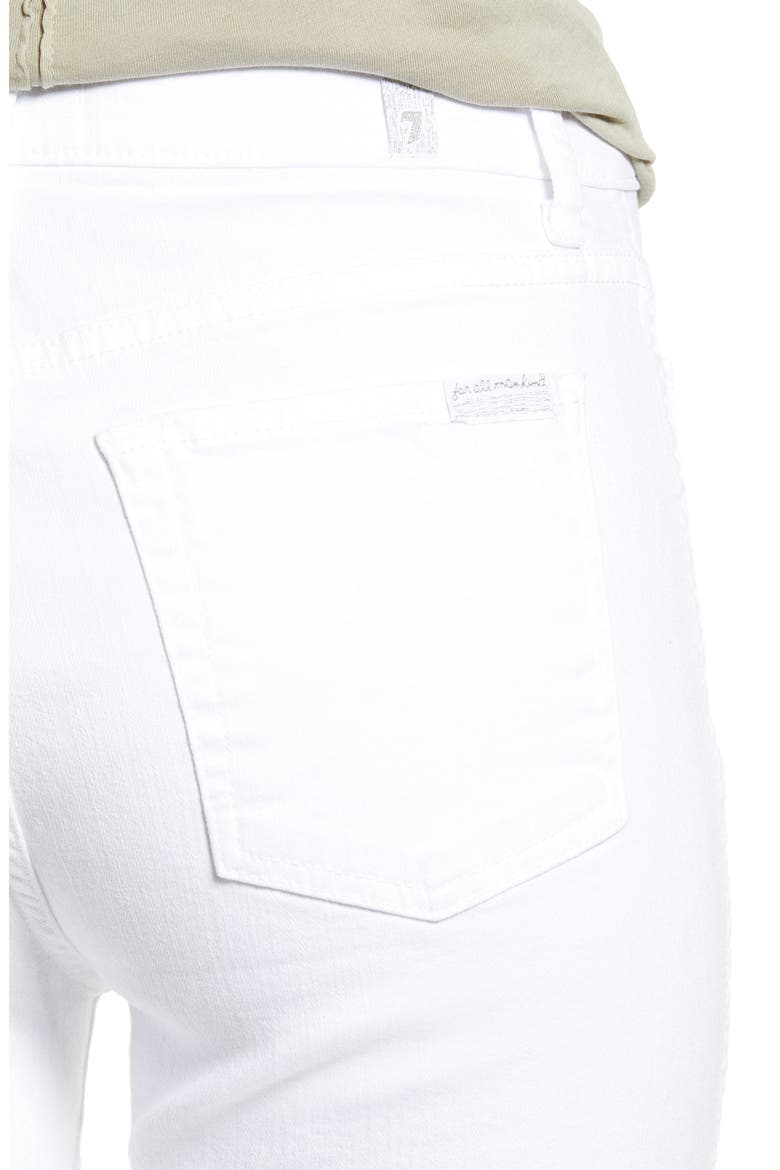 7 For All Mankind® High Waist Slim Kick Jeans, Alternate, color, WHITE RUNWAY DENIM