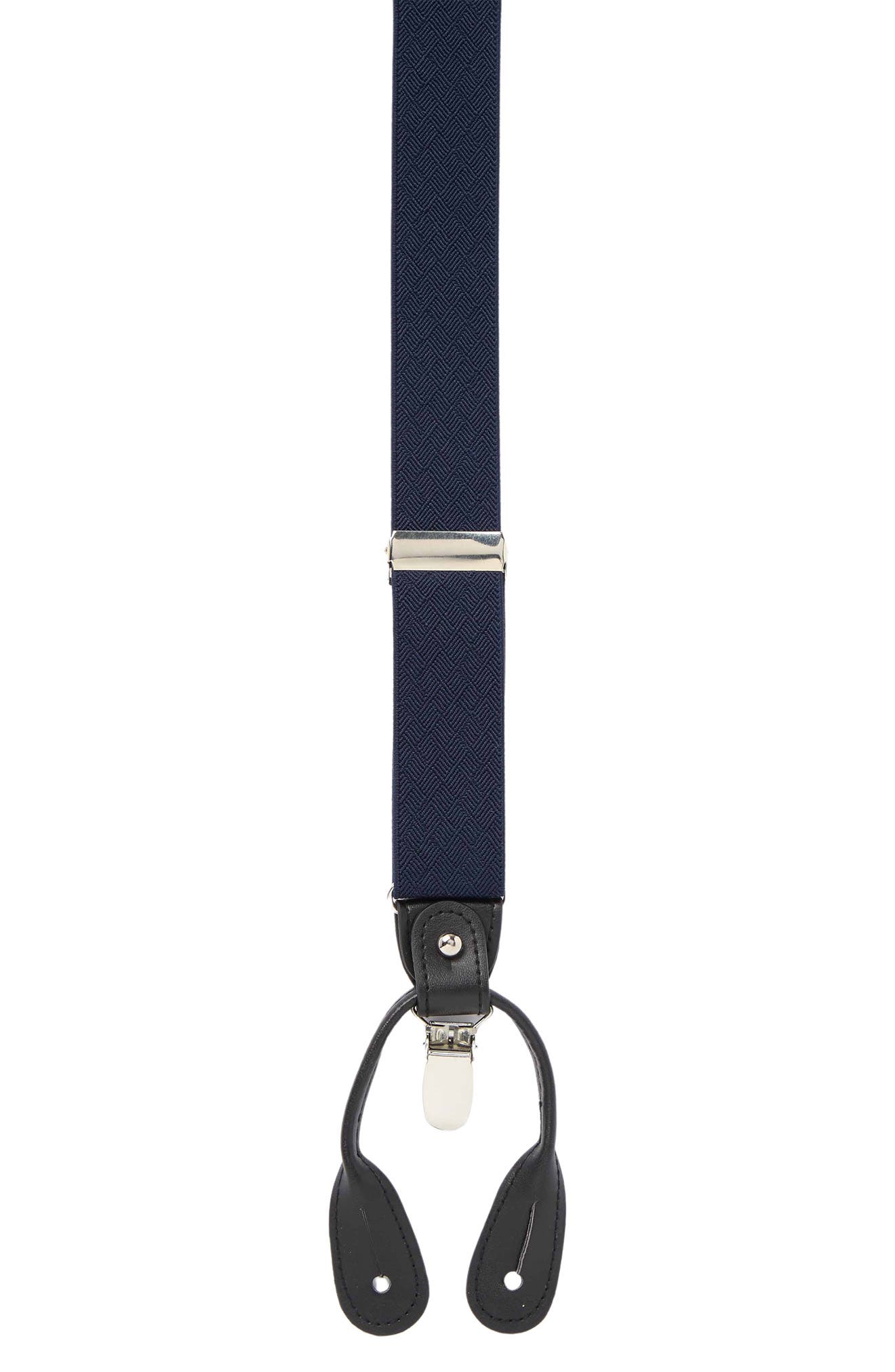 Ike Behar Basket Weave Knit Suspenders