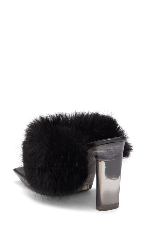 Jeffrey Campbell Delusions Faux Fur Slide Sandal In Multi