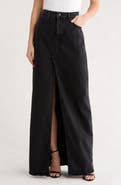 Good American Good Ease Denim Maxi Skirt
