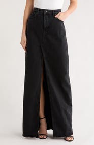 Good American Good Ease Denim Maxi Skirt