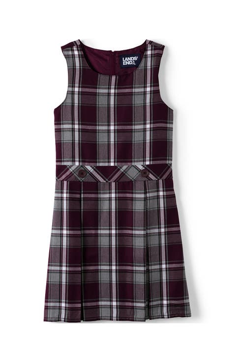 Girls Uniform Plaid Jumper