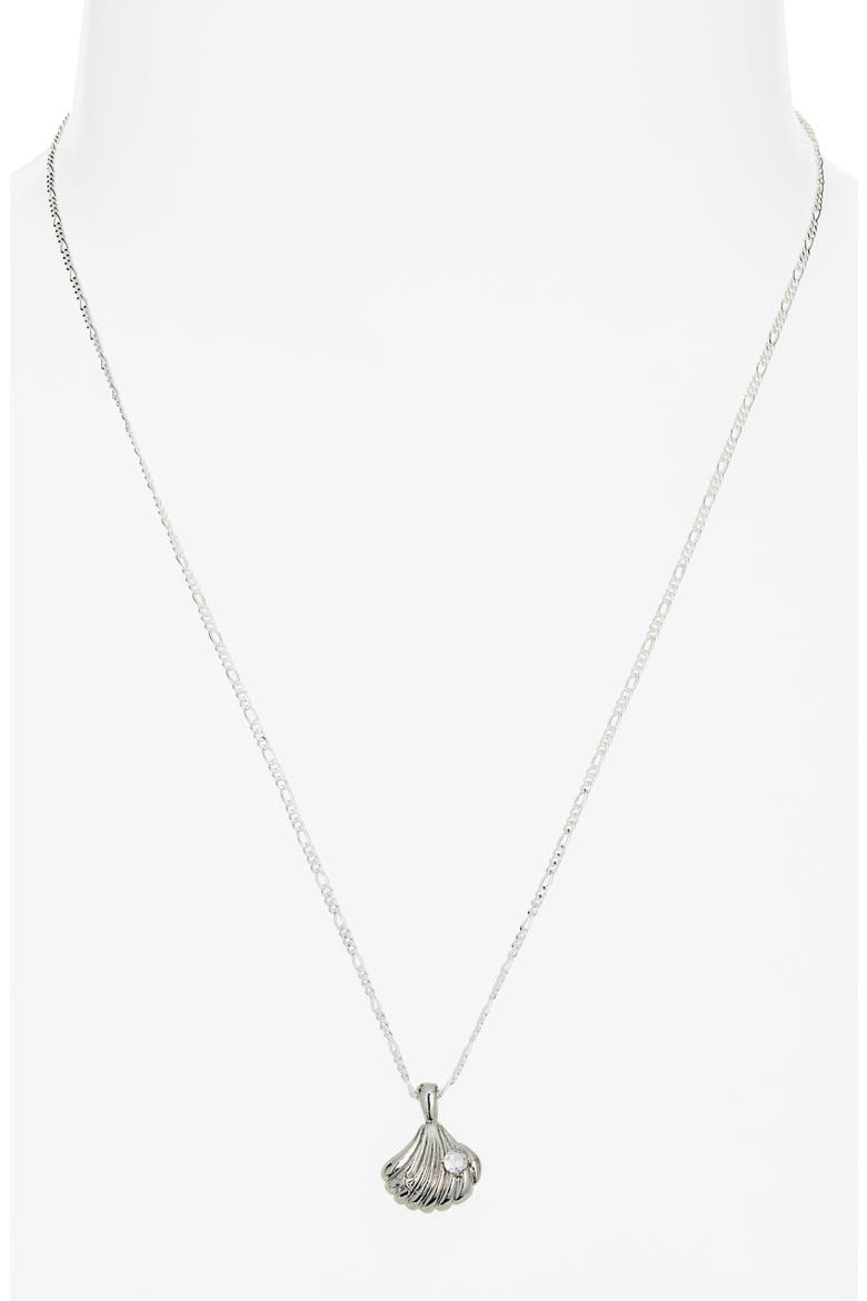 Stonesteps Shell Pendant Necklace, Alternate, color, SILVER