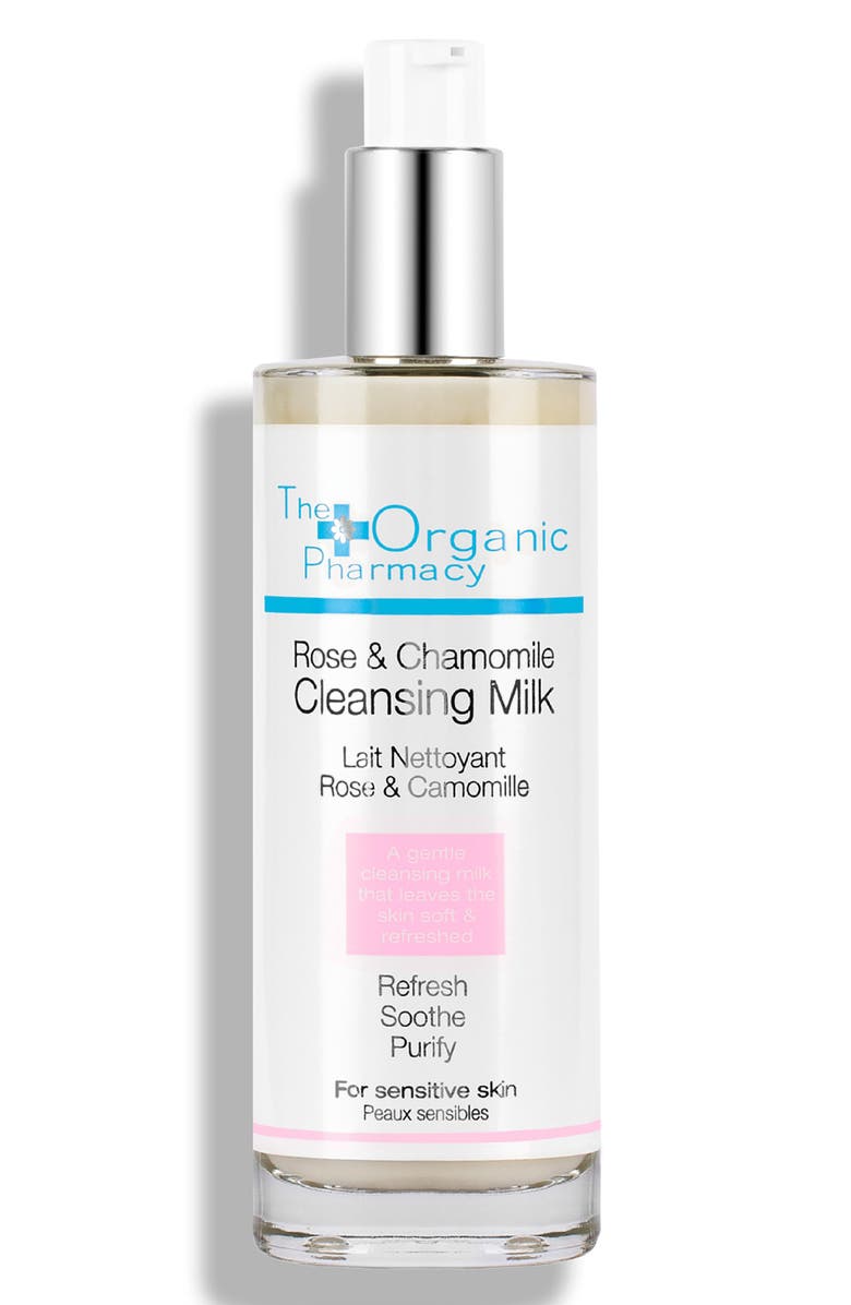 The Organic Pharmacy Rose & Chamomile Cleansing Milk, Main, color,